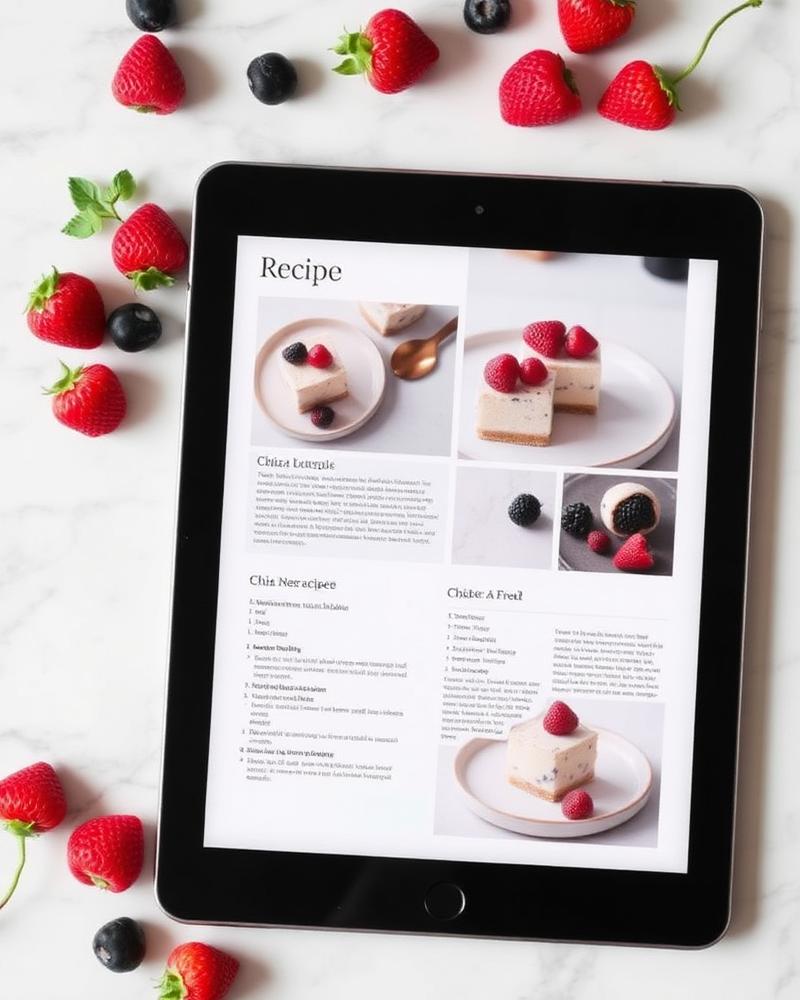 Beautiful recipe pages